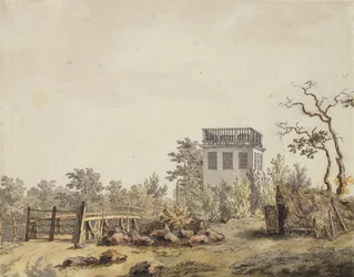 Landschaft mit einem Pavillon, um 1797
